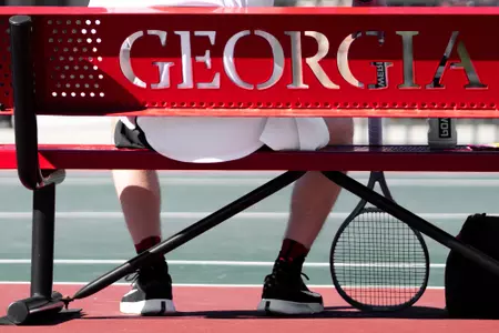 Georgia tennis during Georgia’s match against Eastern Kentucky at the Dan Magill Tennis Complex in Athens, Ga., on Thursday, Feb. 12, 2026. (Grace Donovan/UGAAA)