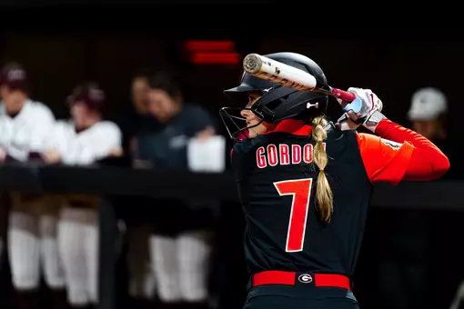 Senior UTL/C Sarah Gordon during a game against Belmont on Saturday, February 7, 2026.