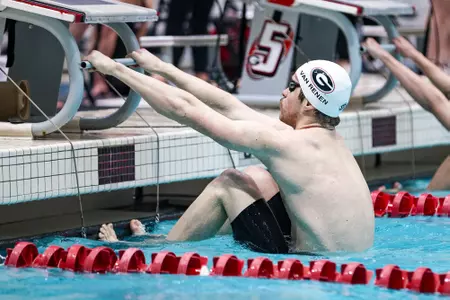 Georgia swimmer Ruard Van Renen during Georgia’s meet against Tennessee in Bauerle Pool at Gabrielsen Natatorium inside the Ramsey Student Center in Athens, Ga., on Friday, Jan. 23, 2026. (Conor Dillon/UGAAA)