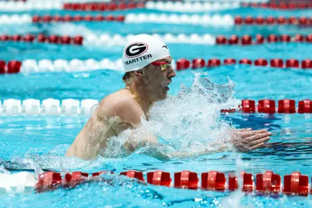 Georgia swimmer Cale Martter during Georgia’s meet against Tennessee in Bauerle Pool at Gabrielsen Natatorium inside the Ramsey Student Center in Athens, Ga., on Friday, Jan. 23, 2026. (Sofia Yaker/UGAAA)
