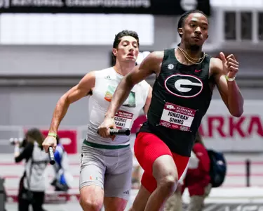 Georgia during the Razorback Invitational at the Randal Tyson Track Center in Fayetteville, Ark., on Saturday, Jan. 31, 2026. (Tony Walsh/UGAAA)