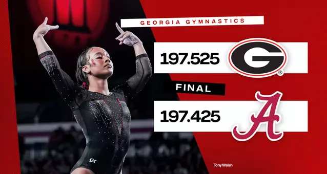 26GYM Final Score graphic vs. Alabama