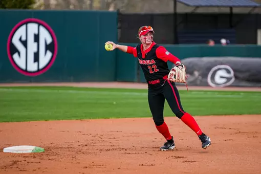 Junior Emily Digby during a game against West Georgia on Tuesday, March 10, 2026 at the Jack Turner Stadium in Athens, Ga.