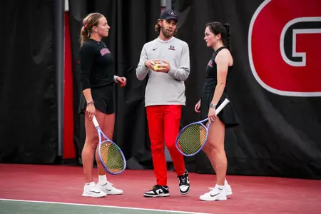 Patricija Paukstyte, Anastasiia Lopata, Assistant Coach Will Reynolds