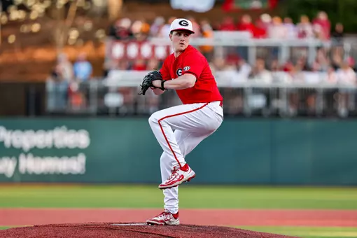 Georgia pitcher Paul Farley (35) during Georgia’s game against Tennessee at Foley Field in Athens, Ga., on Saturday, March 14, 2026. (Conor Dillon/UGAAA)