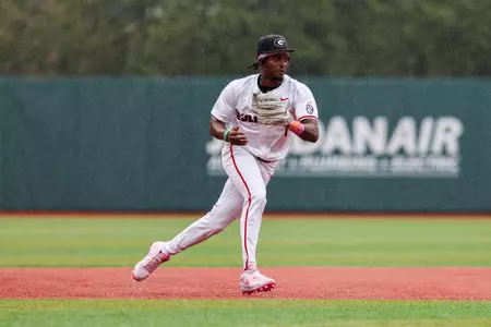 Georgia infielder and outfielder Tre Phelps (1) during Georgia’s game against Tennessee at Foley Field in Athens, Ga., on Sunday, March 15, 2026. (Conor Dillon/UGAAA)