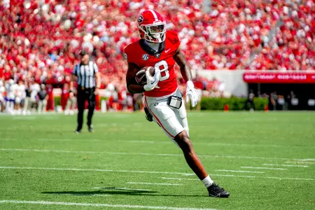 Georgia wide receiver Colbie Young (8) during Georgia’s game against Tennessee Tech on Dooley Field at Sanford Stadium in Athens, Ga., on Saturday, Sept. 7, 2024. (Tony Walsh/UGAAA)