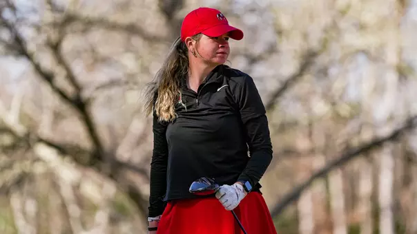 Sydney Givens action shot during practice at Jennings Mill Country Club (photo by Tony Walsh).