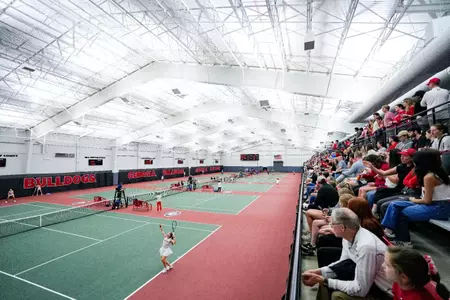 Georgia tennis player Aysegul Mert during Georgia’s match against UNC in the Lindsey Hopkins Indoor at the Dan Magill Tennis Complex in Athens, Ga., on Saturday, Feb. 1, 2025. (Tony Walsh/UGAAA)