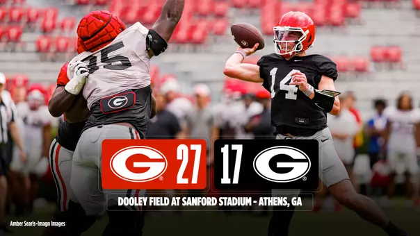 26FB Score - G-Day - Red 27, Black 17