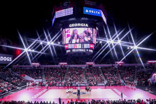 Stegeman Coliseum during Georgia’s match against Alabama at Stegeman Coliseum in Athens, Ga., on Friday, Oct. 17, 2025. (Sofia Yaker/UGAAA)