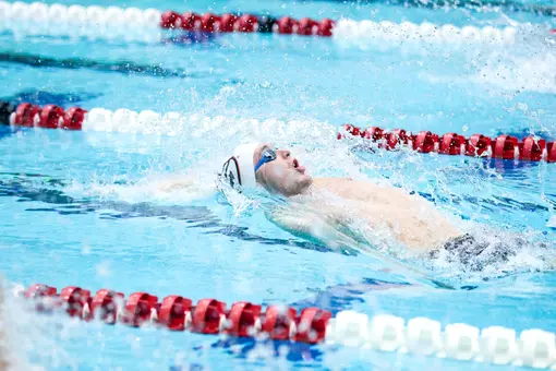 University of Georgia swimmer Sam Powe competes in a meet.