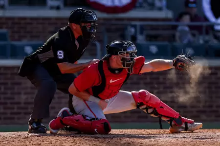 Georgia catcher and outfielder Daniel Jackson (3) during Georgia’s game against Texas A&M at Blue Bell Park in College Station, Tx., on Saturday, March 21, 2026. (Conor Dillon/UGAAA)