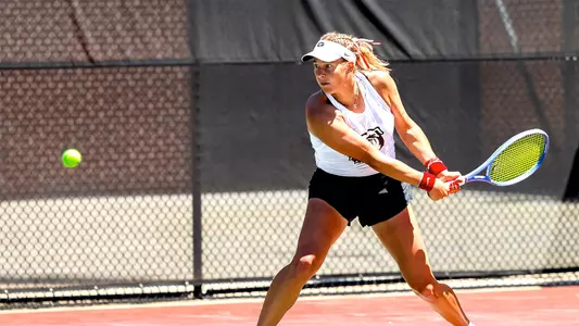 Georgia tennis player Patricija Paukstyte during Georgia’s match against Charlotte in the 2026 DI Women’s Tennis Championship at the Dan Magill Tennis Complex in Athens, Ga., on Sunday, May 3, 2026. (Sofia Yaker/UGAAA)