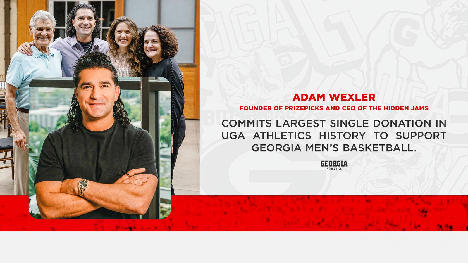 Adam Wexler Commits Largest Single Donation in UGA Athletics History to Support Georgia Men’s Basketball - University of Georgia Athletics image