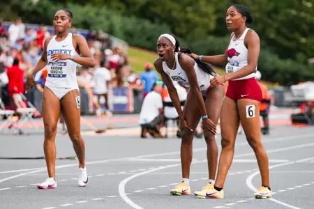 Georgia sprinter Dejanea Oakley during the 2026 SEC Outdoor Track & Field Championships at Hutsell-Rosen Track in Auburn, Ala., on Saturday, May 16, 2026. (Tony Walsh/UGAAA)