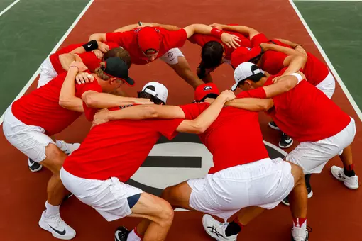 Georgia tennis players during Georgia’s match against NC State in the 2026 DI Men’s Tennis Championship at the Dan Magill Tennis Complex in Athens, Ga., on Saturday, May 2, 2026. (Sofia Yaker/UGAAA)