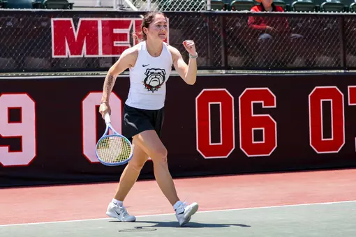 Georgia tennis player Anastasiia Lopata during Georgia’s match against Charlotte in the 2026 DI Women’s Tennis Championship at the Dan Magill Tennis Complex in Athens, Ga., on Sunday, May 3, 2026. (Sofia Yaker/UGAAA)