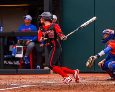 Sophomore Bailey Lindemuth during a game against Florida at Jack Turner Stadium on Saturday, May 2, 2026.