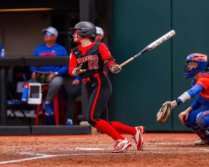 Sophomore Bailey Lindemuth during a game against Florida at Jack Turner Stadium on Saturday, May 2, 2026.