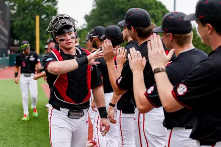 Georgia catcher and outfielder Daniel Jackson (3) before Georgia’s game against Long Island in the 2026 DI Baseball Championship Athens Regional at Foley Field in Athens, Ga., on Friday, May 29, 2026. (Conor Dillon/UGAAA)