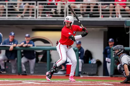 Georgia catcher and outfielder Jack Arcamone (7) during Georgia’s game against Liberty in the 2026 DI Baseball Championship Athens Regional at Foley Field in Athens, Ga., on Sunday, May 31, 2026. (Conor Dillon/UGAAA)