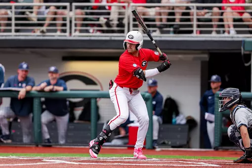 Georgia catcher and outfielder Jack Arcamone (7) during Georgia’s game against Liberty in the 2026 DI Baseball Championship Athens Regional at Foley Field in Athens, Ga., on Sunday, May 31, 2026. (Conor Dillon/UGAAA)