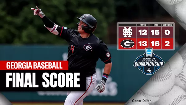 26BSB Score - NCAA Super Regional Game 1 - Georgia 13, Mississippi State 12