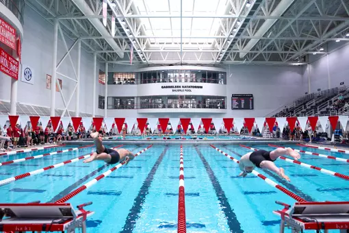 Georgia swimmer Roman Valdez, Georgia swimmer Drew Hitchcock during the Georgia Fall Invitational in Bauerle Pool at Gabrielsen Natatorium inside the Ramsey Student Center in Athens, Ga., on Friday, Nov. 21, 2025. (Conor Dillon/UGAAA)