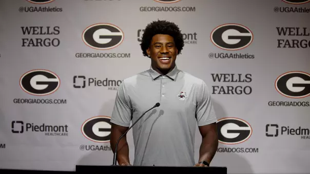 Justin Williams at podium