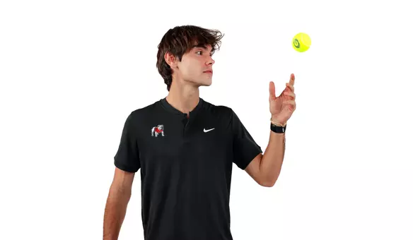 Senior Julian Alonso during a team photoshoot.