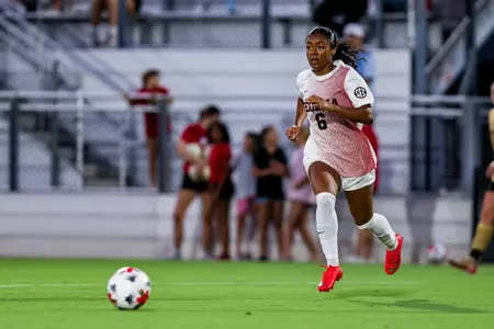 Georgia sophomore forward Mona Childs playing against Vanderbilt on Sept. 10, 2026.
