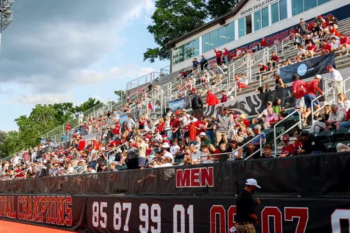 The crowd at the Dan Magill Tennis Complex in Athens, Georgia on