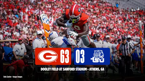 26FB Score - Georgia 63, Tennessee State 3
