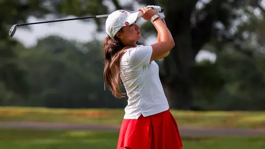 Gabriella Albert compets in a qualifying round at the UGA Golf Course (photo by Conor Dillon).