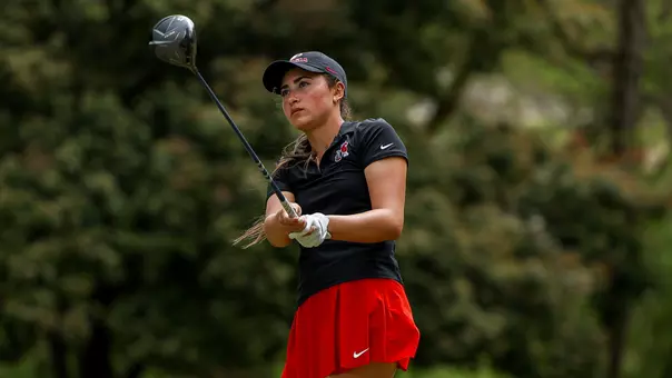 Gabriella Albert competes in the second round of the 2026 Liz Murphey Collegiate Classic (photo by Leila Woods).