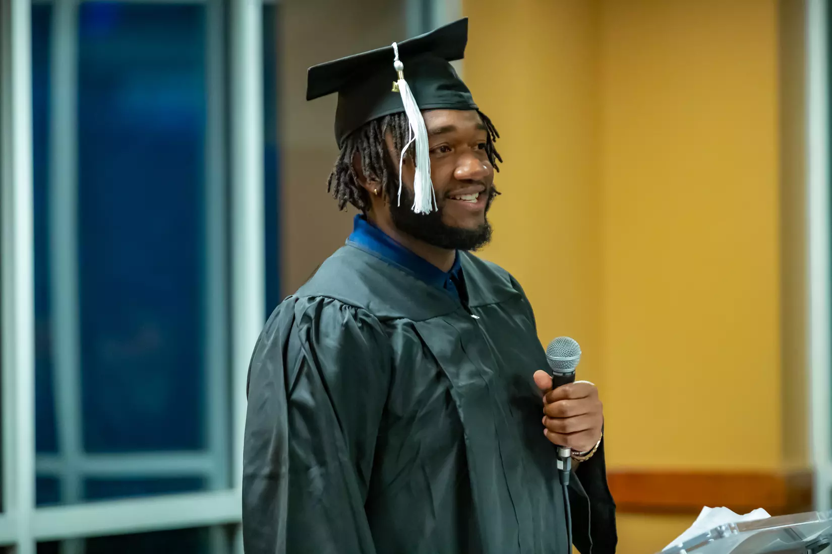 STATESBORO, GEORGIA - DECEMBER 9: Georgia Southern Athletics honors its graduating seniors in the Fall 2021 Stole Ceremony on December 9, 2021 in Statesboro, Georgia
