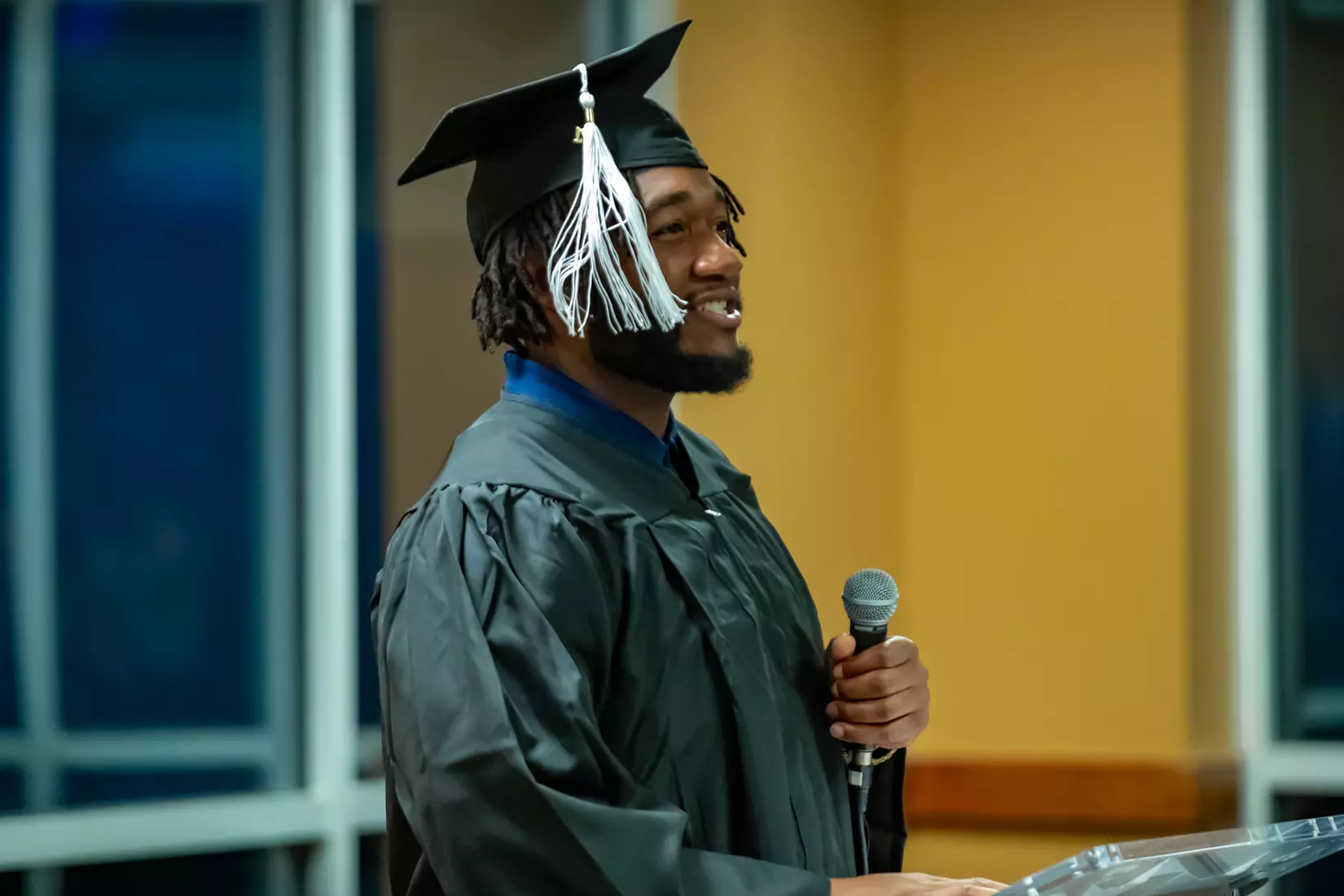 STATESBORO, GEORGIA - DECEMBER 9: Georgia Southern Athletics honors its graduating seniors in the Fall 2021 Stole Ceremony on December 9, 2021 in Statesboro, Georgia