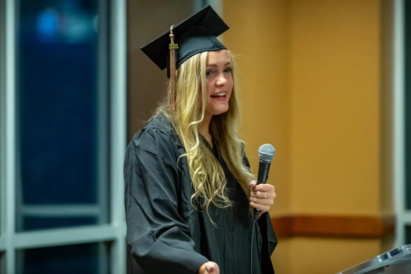 STATESBORO, GEORGIA - DECEMBER 9: Georgia Southern Athletics honors its graduating seniors in the Fall 2021 Stole Ceremony on December 9, 2021 in Statesboro, Georgia