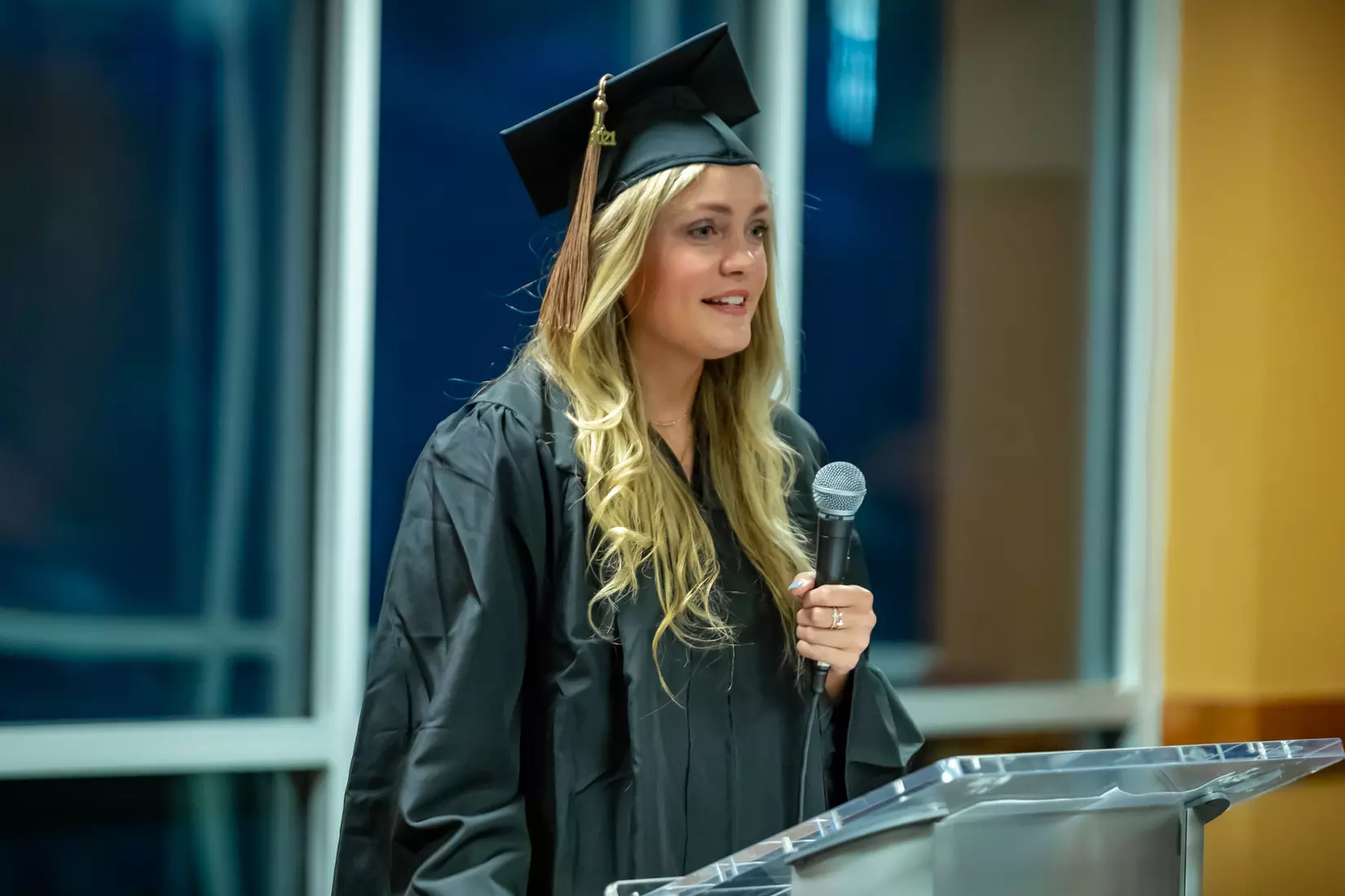 STATESBORO, GEORGIA - DECEMBER 9: Georgia Southern Athletics honors its graduating seniors in the Fall 2021 Stole Ceremony on December 9, 2021 in Statesboro, Georgia