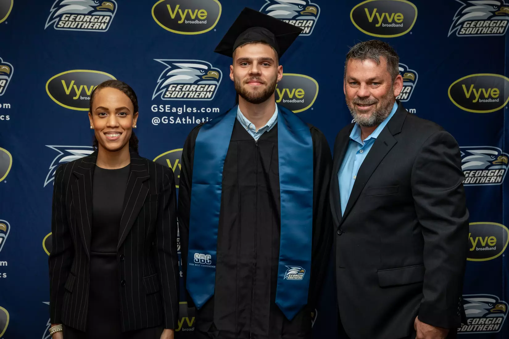 STATESBORO, GEORGIA - DECEMBER 9: Georgia Southern Athletics honors its graduating seniors in the Fall 2021 Stole Ceremony on December 9, 2021 in Statesboro, Georgia