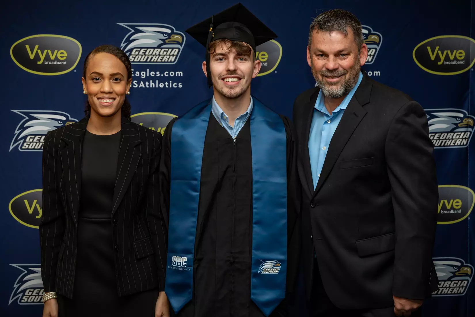 STATESBORO, GEORGIA - DECEMBER 9: Georgia Southern Athletics honors its graduating seniors in the Fall 2021 Stole Ceremony on December 9, 2021 in Statesboro, Georgia