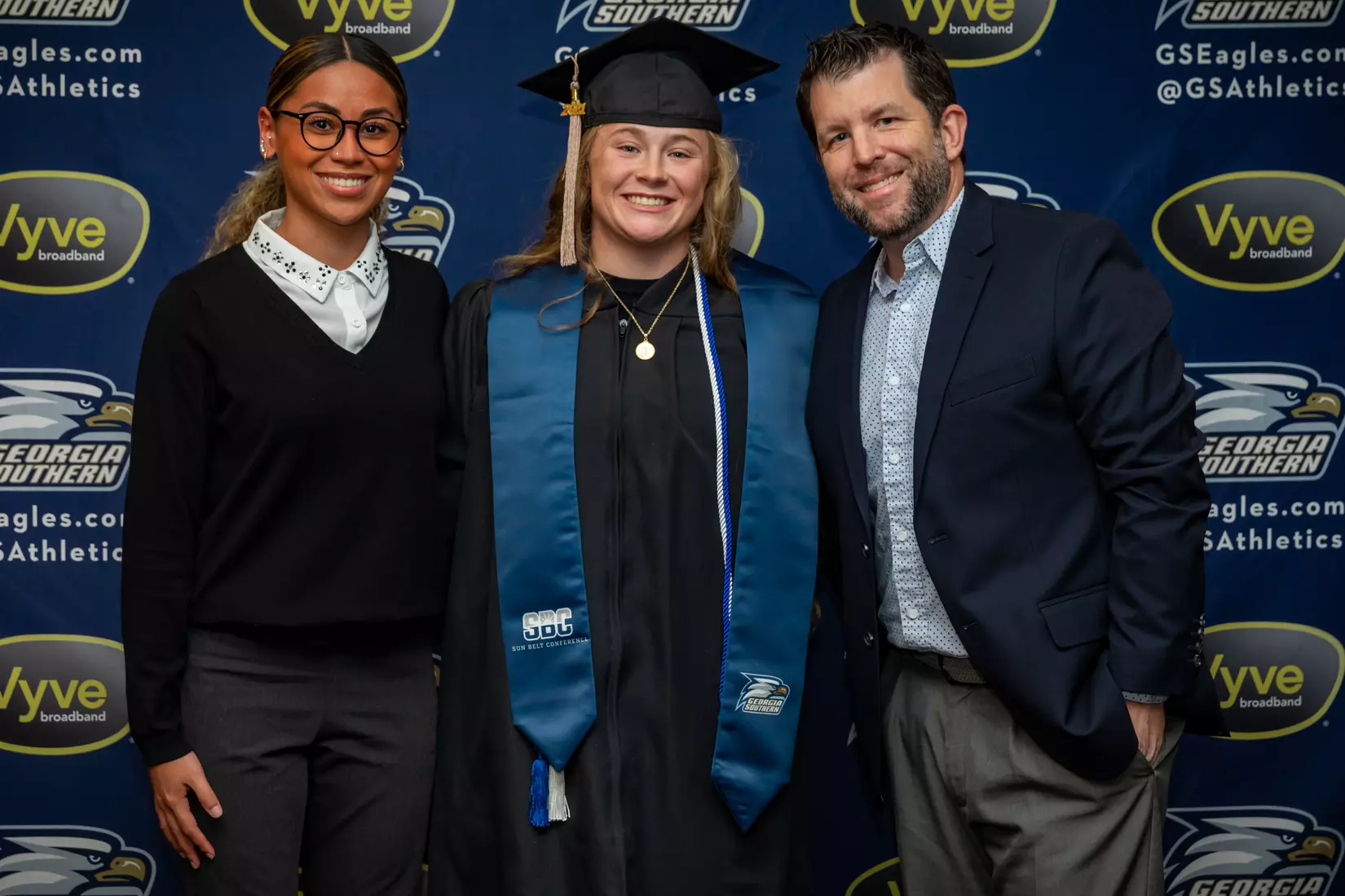 STATESBORO, GEORGIA - DECEMBER 9: Georgia Southern Athletics honors its graduating seniors in the Fall 2021 Stole Ceremony on December 9, 2021 in Statesboro, Georgia