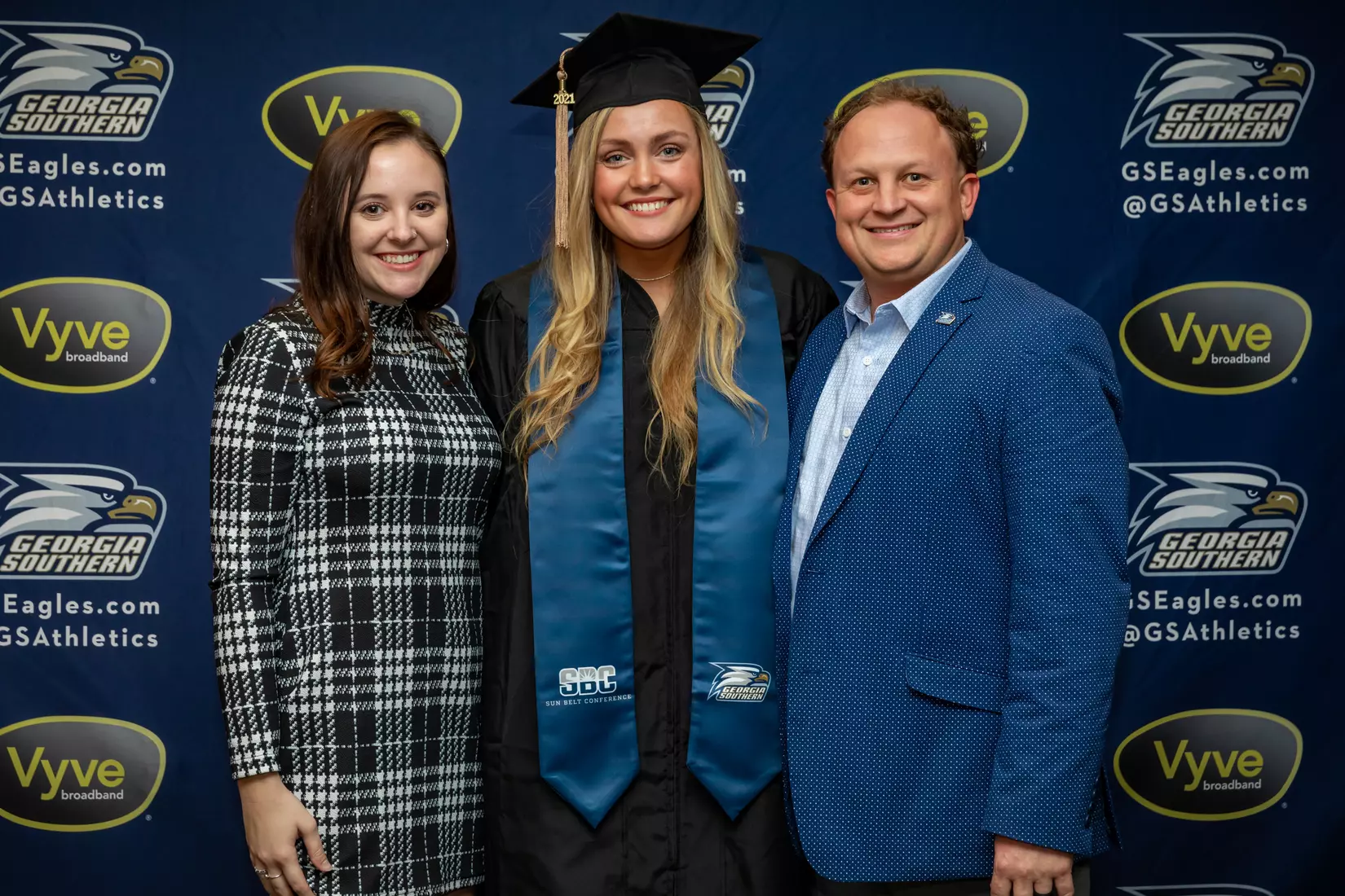 STATESBORO, GEORGIA - DECEMBER 9: Georgia Southern Athletics honors its graduating seniors in the Fall 2021 Stole Ceremony on December 9, 2021 in Statesboro, Georgia