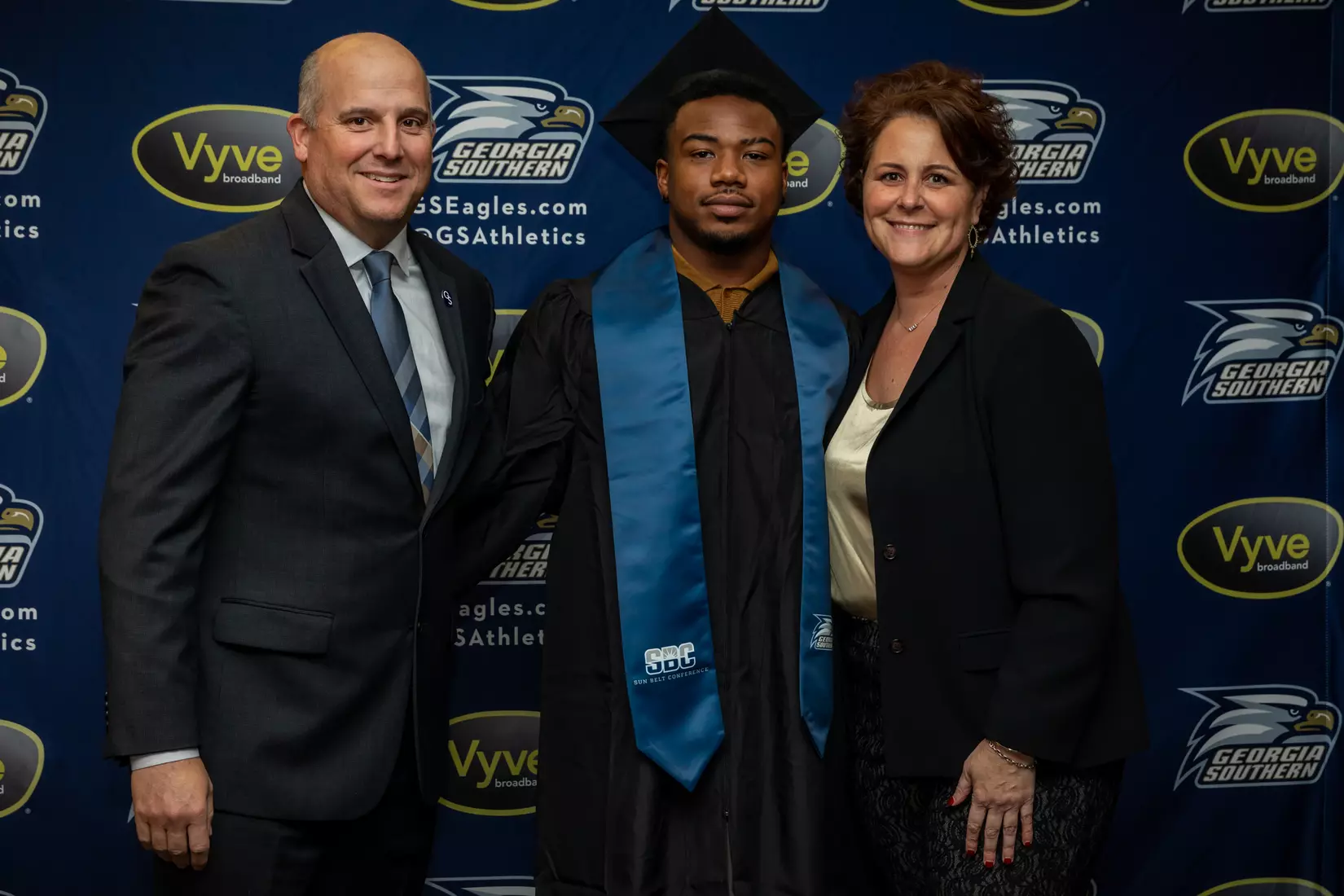 STATESBORO, GEORGIA - DECEMBER 9: Georgia Southern Athletics honors its graduating seniors in the Fall 2021 Stole Ceremony on December 9, 2021 in Statesboro, Georgia