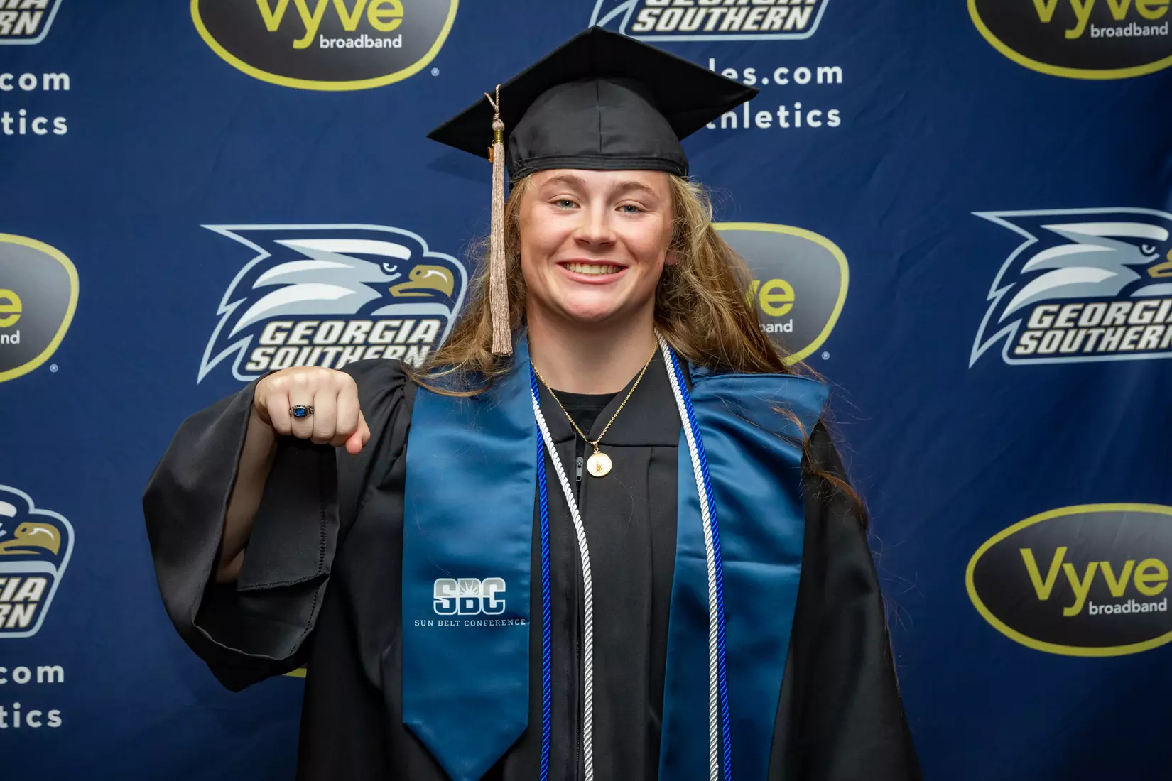 STATESBORO, GEORGIA - DECEMBER 9: Georgia Southern Athletics honors its graduating seniors in the Fall 2021 Stole Ceremony on December 9, 2021 in Statesboro, Georgia