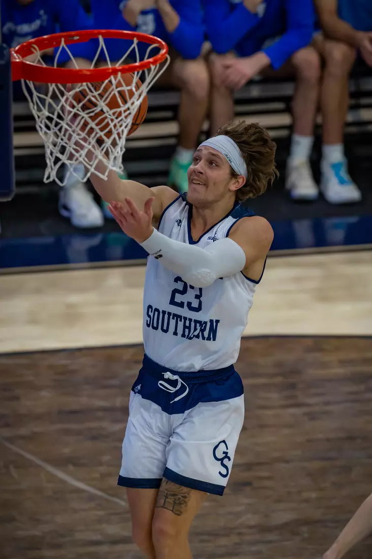 STATESBORO, GEORGIA - DECEMBER 18: Georgia Southern Men’s Basketball faces the Covenant College at Hanner Fieldhouse on December 18, 2021 in Statesboro, Georgia