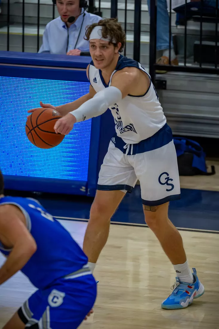STATESBORO, GEORGIA - DECEMBER 18: Georgia Southern Men’s Basketball faces the Covenant College at Hanner Fieldhouse on December 18, 2021 in Statesboro, Georgia