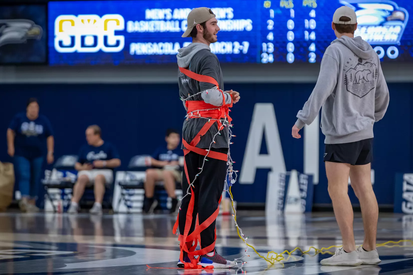 STATESBORO, GEORGIA - DECEMBER 18: Georgia Southern Men’s Basketball faces the Covenant College at Hanner Fieldhouse on December 18, 2021 in Statesboro, Georgia