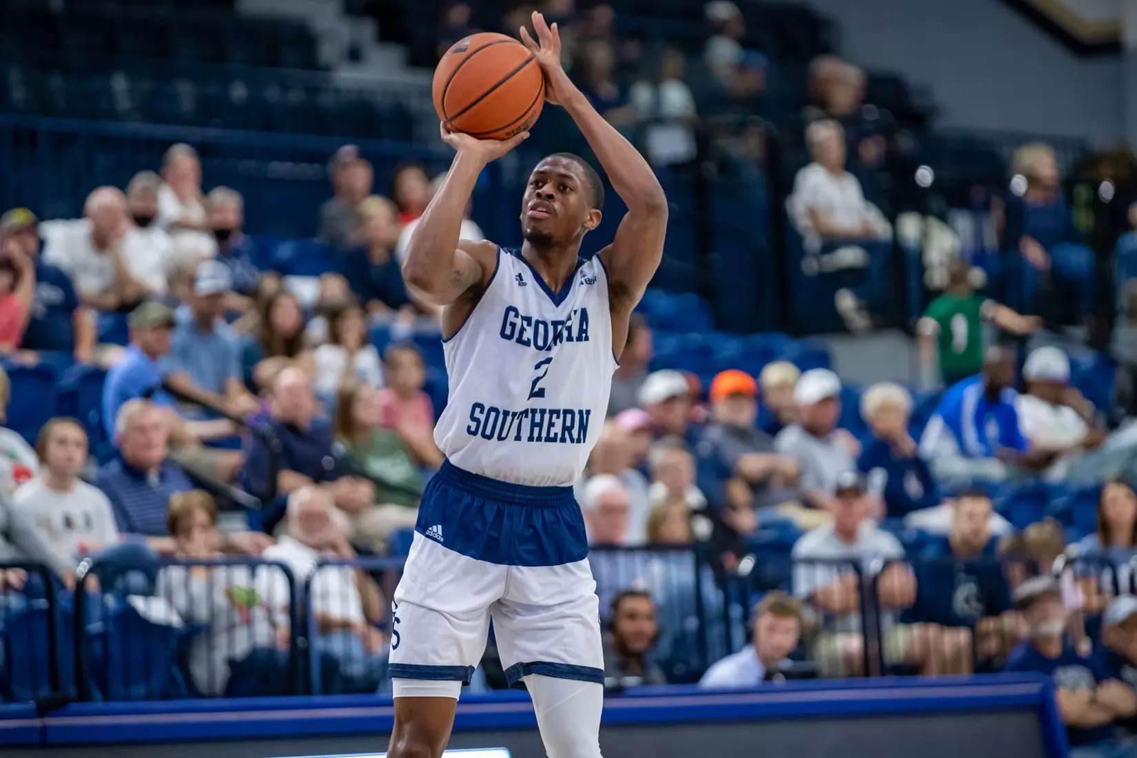 STATESBORO, GEORGIA - DECEMBER 18: Georgia Southern Men’s Basketball faces the Covenant College at Hanner Fieldhouse on December 18, 2021 in Statesboro, Georgia